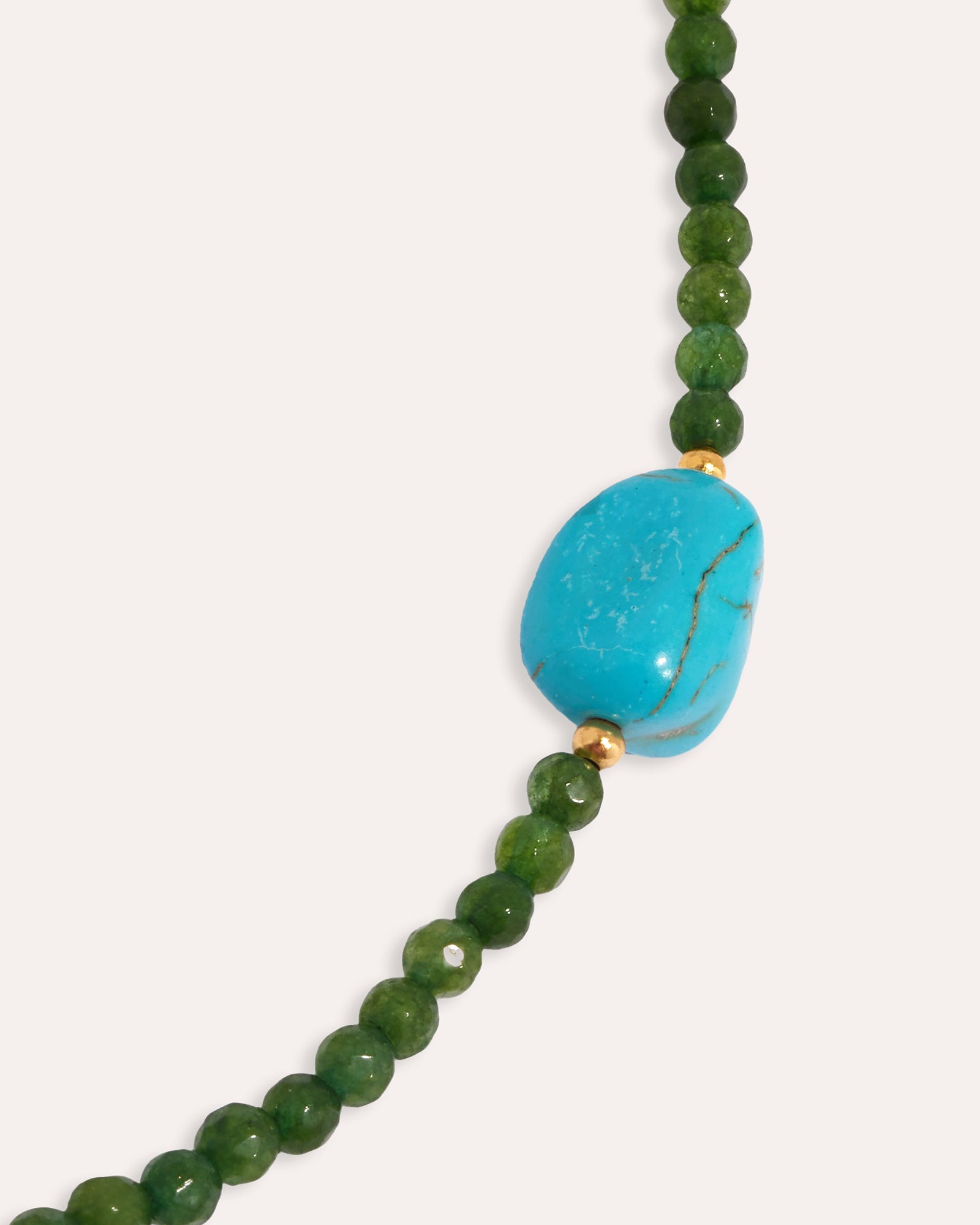 Felice Green Jade and Turquoise Beaded Necklace | Sustainable Jewellery by Ottoman Hands