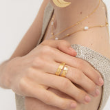 Gold Feather Ring