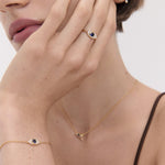Diamond Evil Eye Solid Gold Chain Bracelet | Ottoman Hands Jewellery