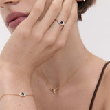 Diamond Evil Eye Solid Gold Chain Bracelet | Ottoman Hands Jewellery