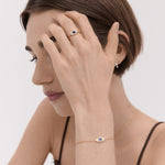 Diamond Evil Eye Solid Gold Chain Bracelet | Ottoman Hands Jewellery