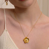 Buttercup Gold Flower Pendant Necklace
