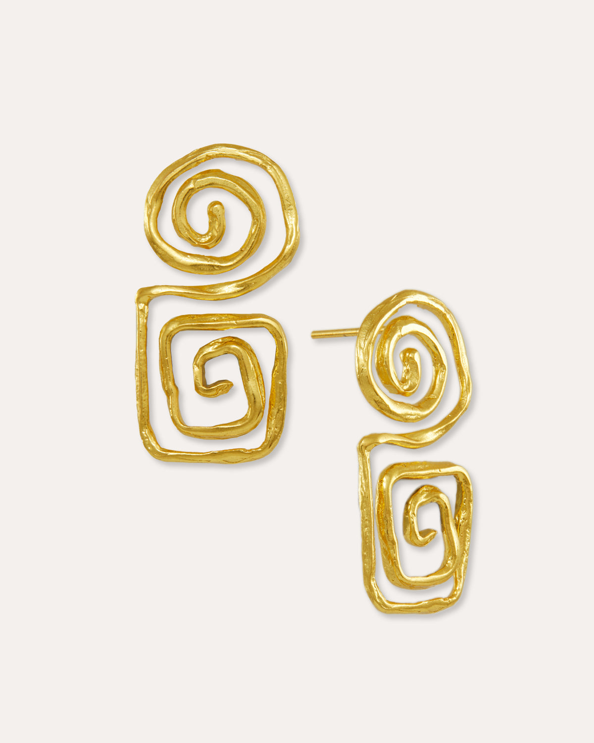 Megara Geometric Spiral Stud Earrings