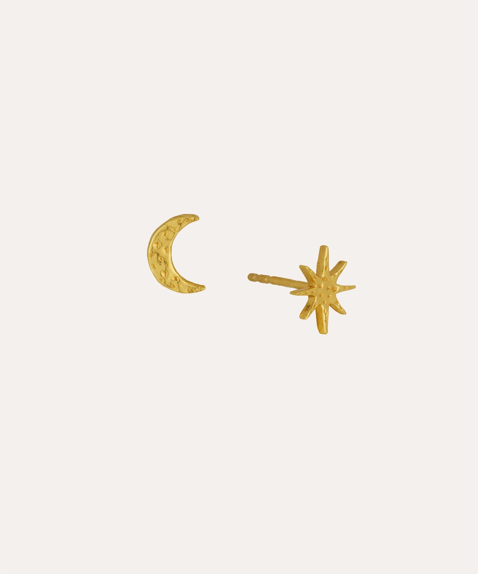 Moon and Star Stud Earrings | Sustainable Jewellery by Ottoman Hands