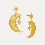 Crescent Moon Drop Earrings | Sustainable Jewellery by Ottoman Hands