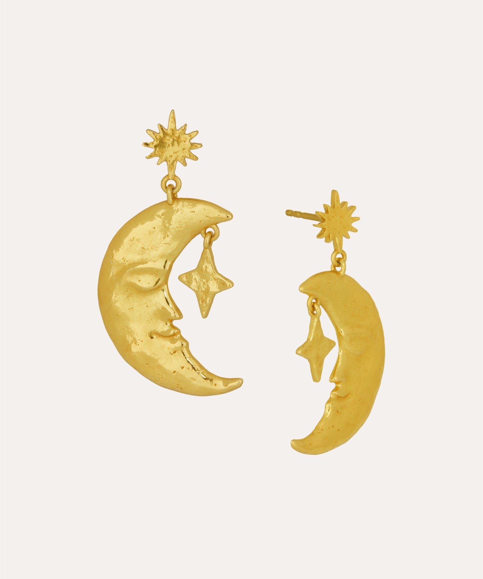 Crescent Moon Drop Earrings | Sustainable Jewellery by Ottoman Hands