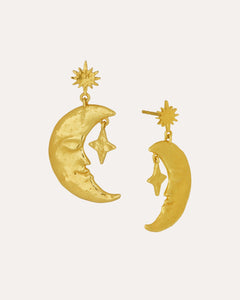 Crescent Moon Drop Earrings | Sustainable Jewellery by Ottoman Hands
