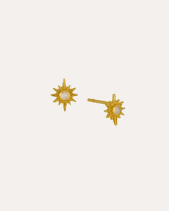 Moonstone Star Stud Earrings | Sustainable Jewellery by Ottoman Hands