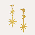 Triple Star Drop Earrings | Sustainable Jewellery by Ottoman Hands