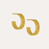 Moonstone Hoop Earrings | Sustainable Jewellery by Ottoman Hands