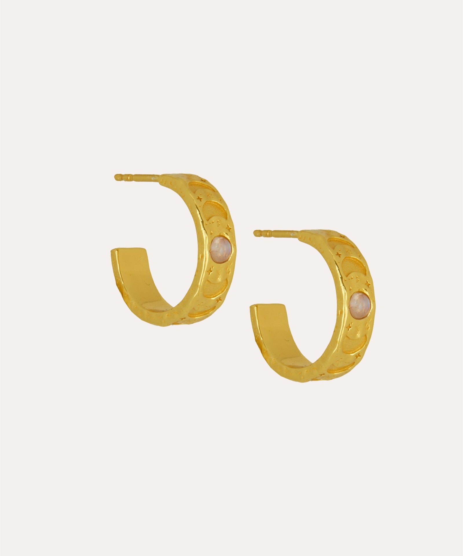 Moonstone Hoop Earrings | Sustainable Jewellery by Ottoman Hands