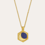 Lapis Moon Rotating Pendant Necklace | Sustainable Jewellery by Ottoman Hands