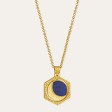 Lapis Moon Rotating Pendant Necklace | Sustainable Jewellery by Ottoman Hands