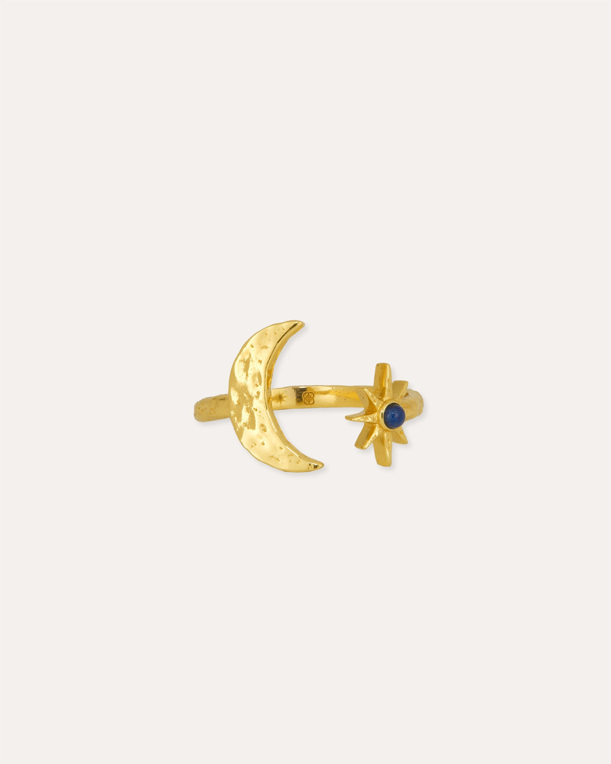 Lapis Moon Star Stacking Ring