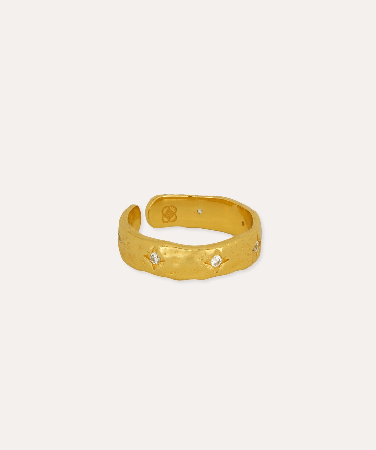 Crystal Star Band Ring | Sustainable Jewellery by Ottoman Hands