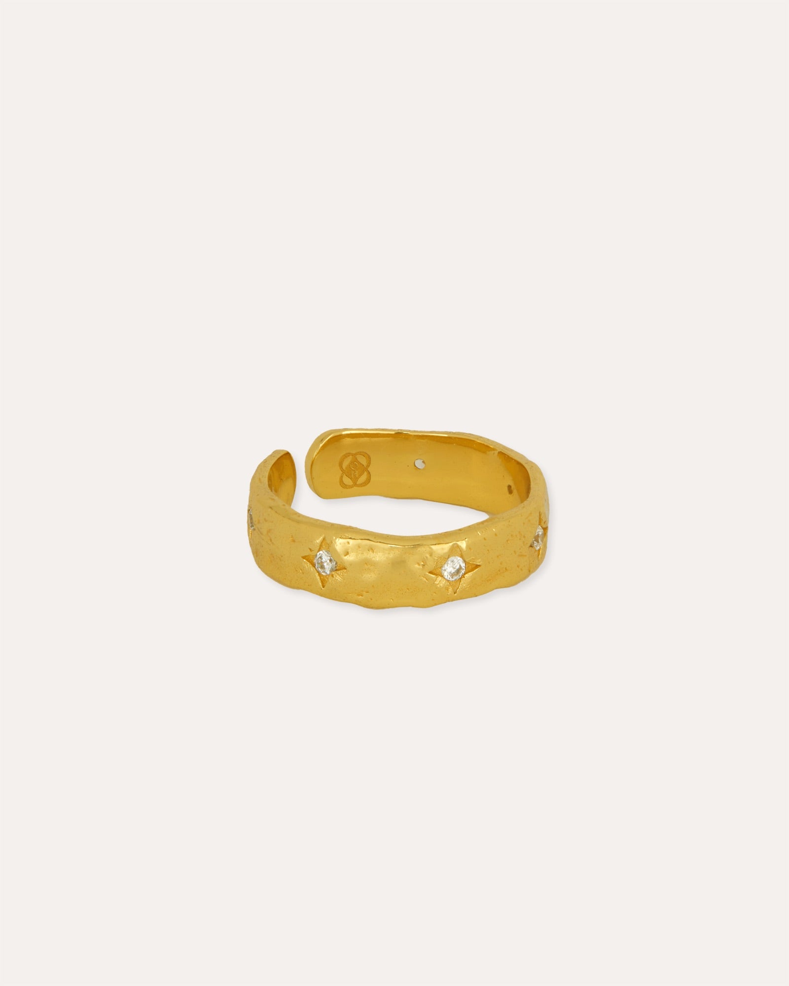 Crystal Star Band Ring | Sustainable Jewellery by Ottoman Hands