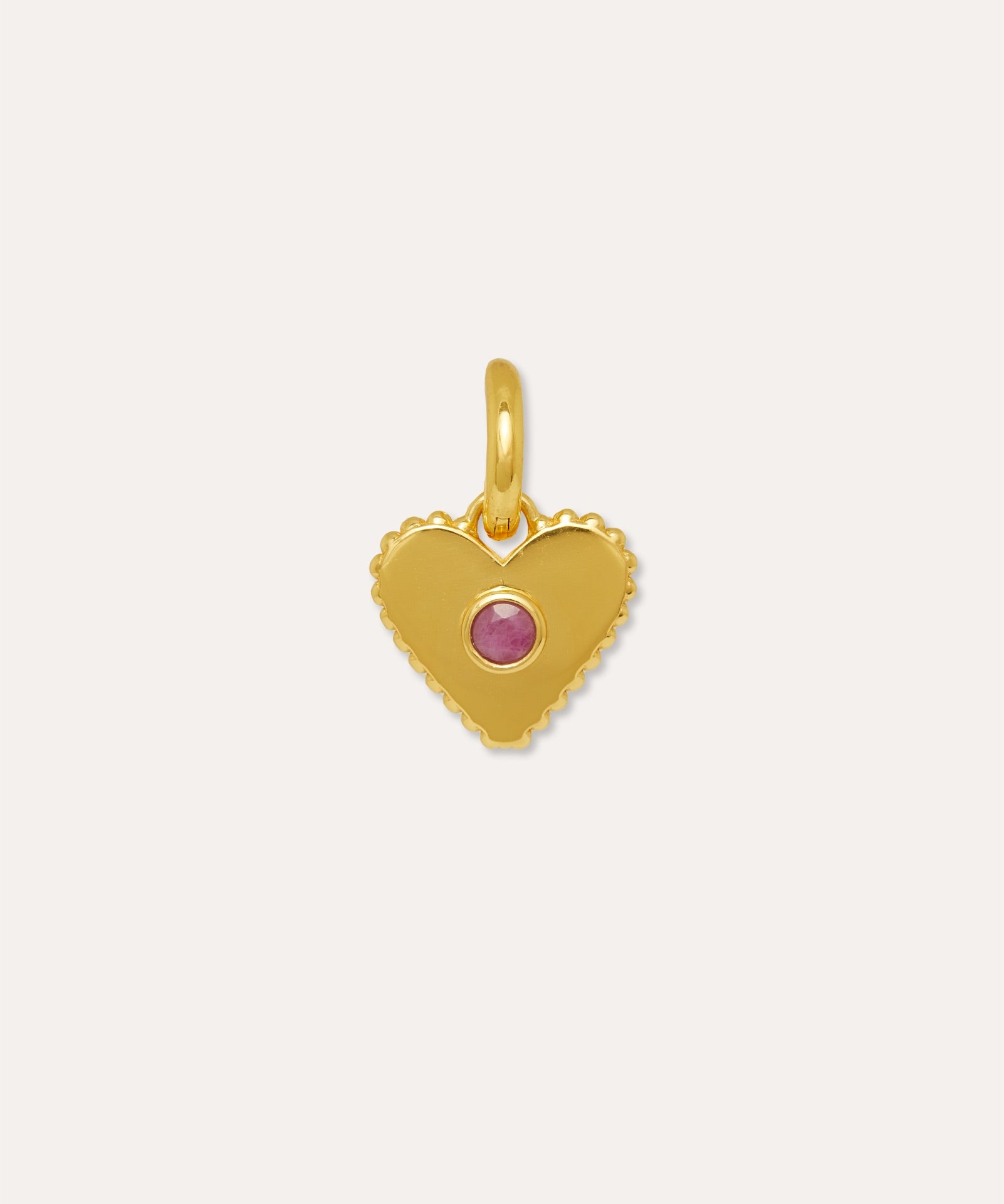 Ruby Heart Charm | Sustainable Jewellery by Ottoman Hands