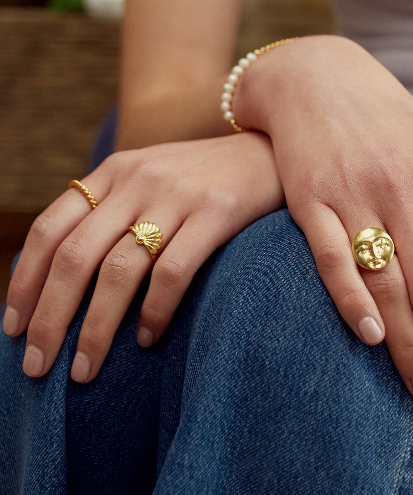 Chantal Gold Stacking Ring | Sustainable Jewellery by Ottoman Hands