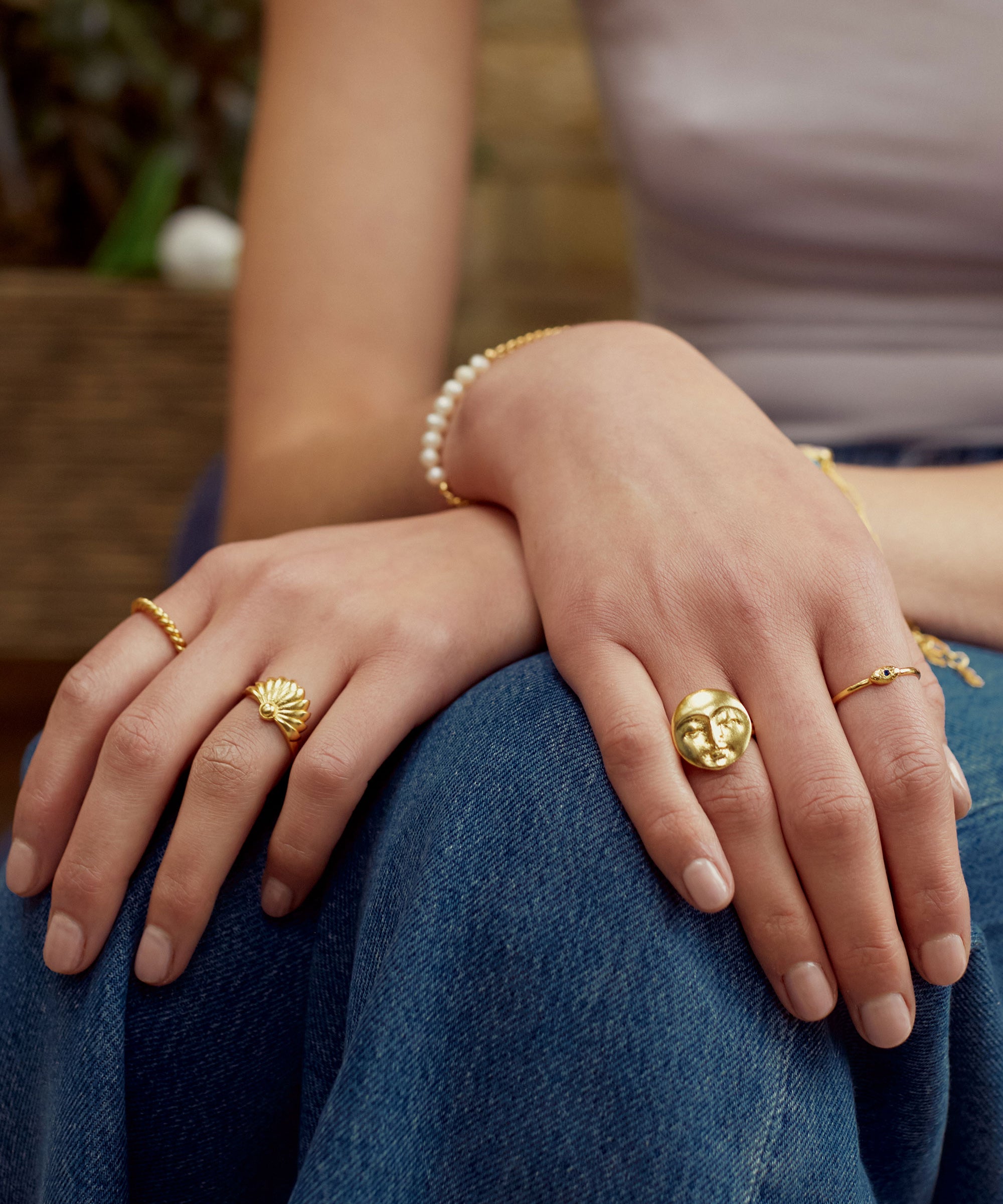 Chantal Gold Stacking Ring | Sustainable Jewellery by Ottoman Hands