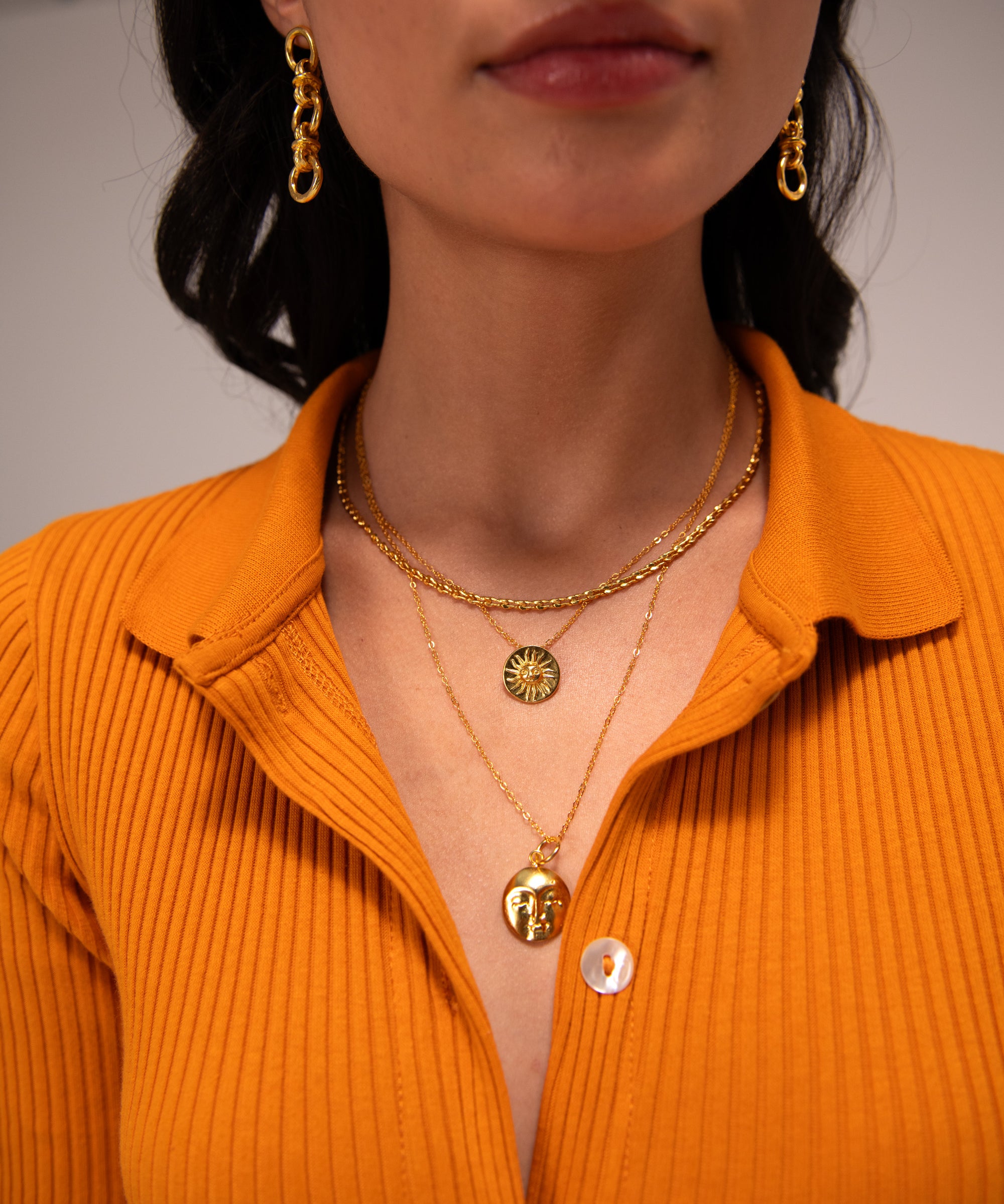 Sun & Moon Necklace Layering Set | Sustainable Jewellery by Ottoman Hands