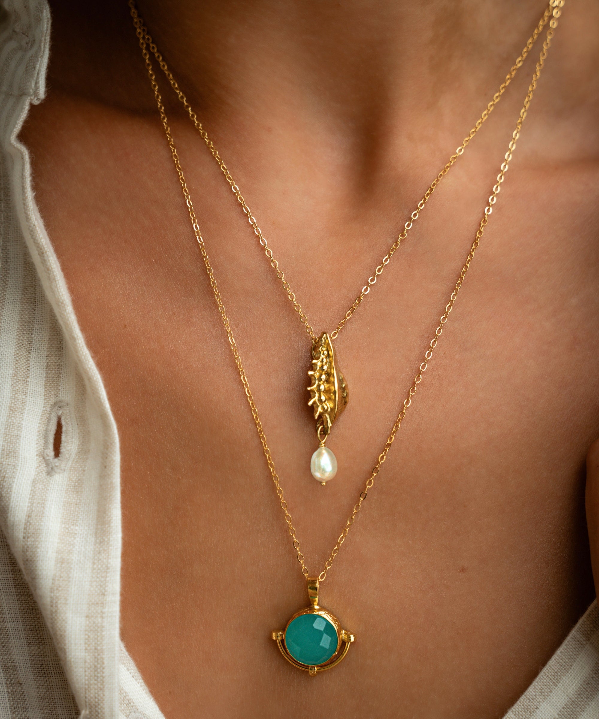 Kai Seashell Pearl Pendant Necklace | Sustainable Jewellery by Ottoman Hands