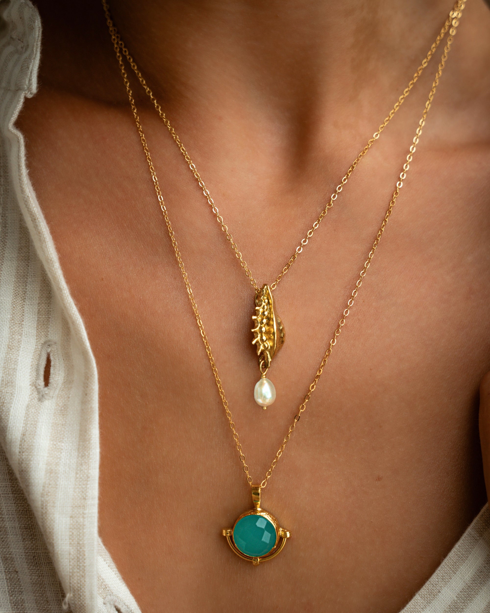 Kai Seashell Pearl Pendant Necklace | Sustainable Jewellery by Ottoman Hands