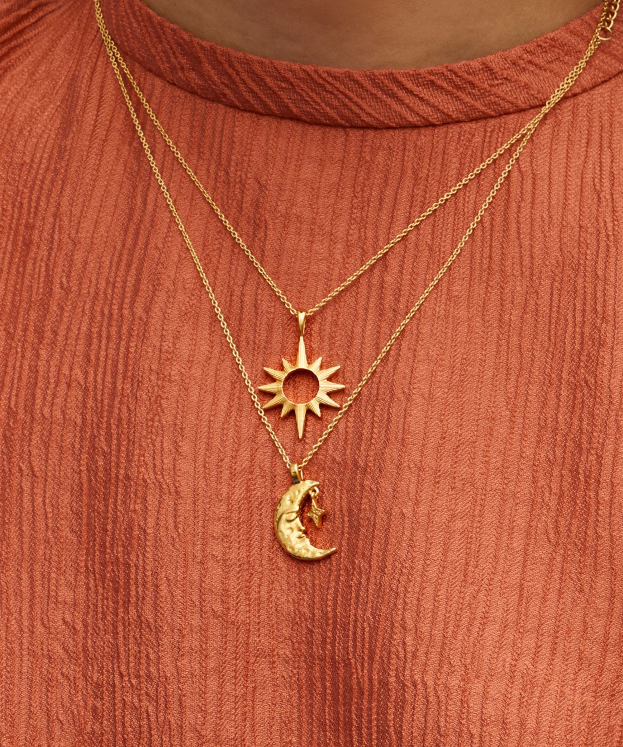 Crescent Moon Pendant Necklace | Sustainable Jewellery by Ottoman Hands