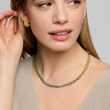 Waterproof Emerald Beaded Necklace | Sustainable Jewellery by Ottoman Hands