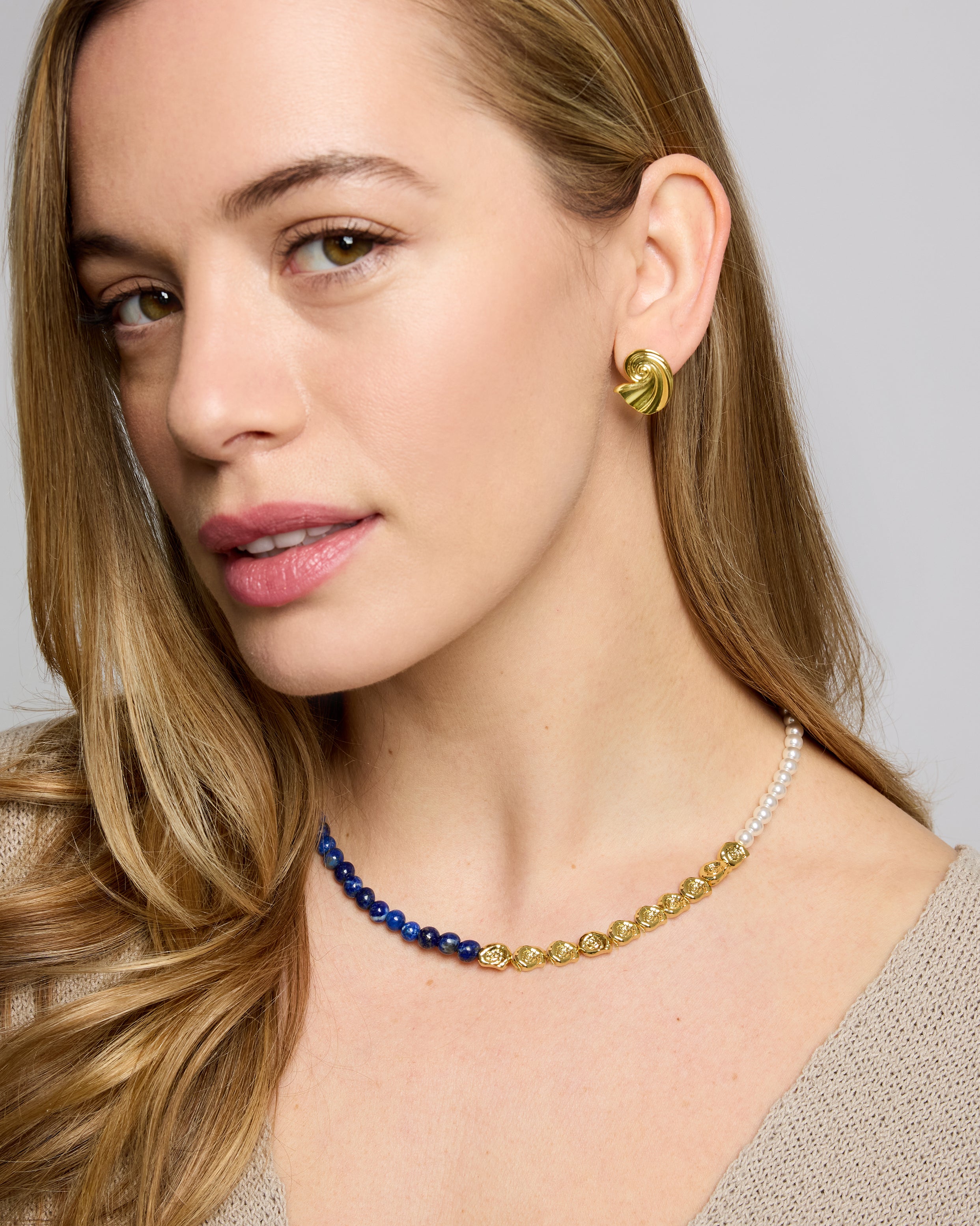 Waterproof Wave Stud Earrings | Sustainable Jewellery by Ottoman Hands