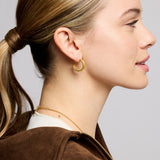Dela Textured Hoop Earrings
