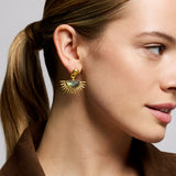 Sunrise Labradorite Drop Stud Earrings