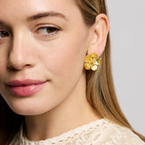 Buttercup Gold Flower Stud Earrings