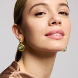 Lilis White Chalcedony and Labradorite Drop Earrings
