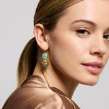 Nerissa Labradorite and Chalcedony Drop Earrings | Sustainable Jewellery by Ottoman Hands