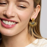 Sunrise Labradorite Drop Stud Earrings