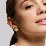 Waterproof Wave Stud Earrings | Sustainable Jewellery by Ottoman Hands