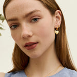 Crystal Heart Huggie Earrings | Ottoman Hands Jewellery