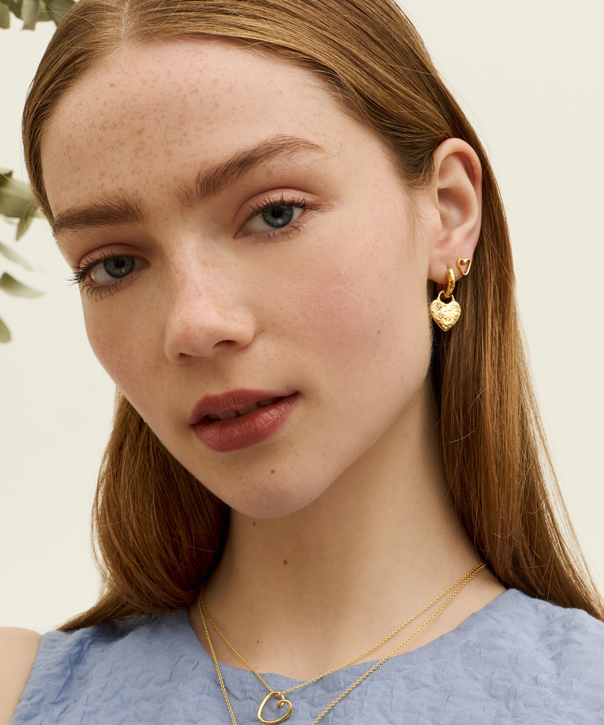 Crystal Heart Huggie Earrings | Sustainable Jewellery by Ottoman Hands