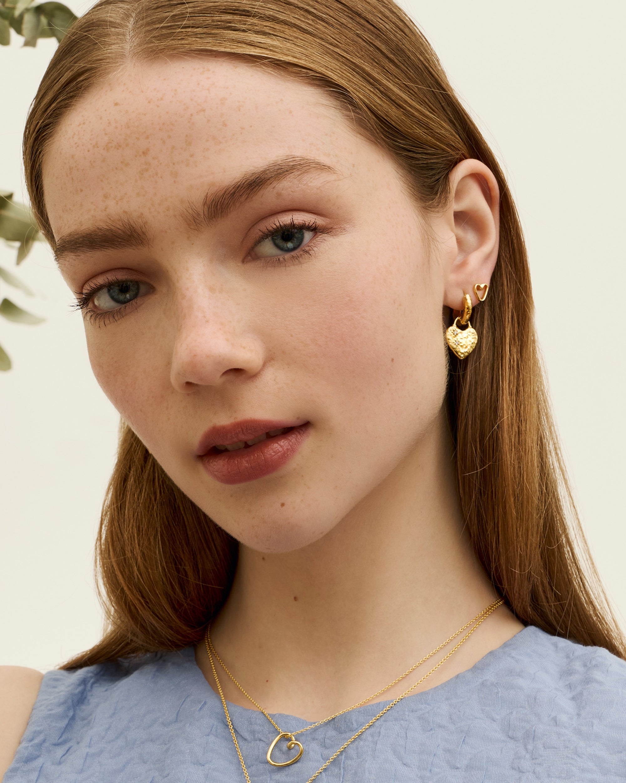 Crystal Heart Huggie Earrings | Ottoman Hands Jewellery