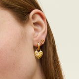 Crystal Heart Huggie Earrings | Ottoman Hands Jewellery