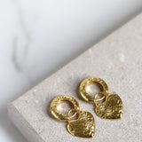 Crystal Heart Huggie Earrings | Ottoman Hands Jewellery
