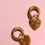 Crystal Heart Huggie Earrings | Ottoman Hands Jewellery