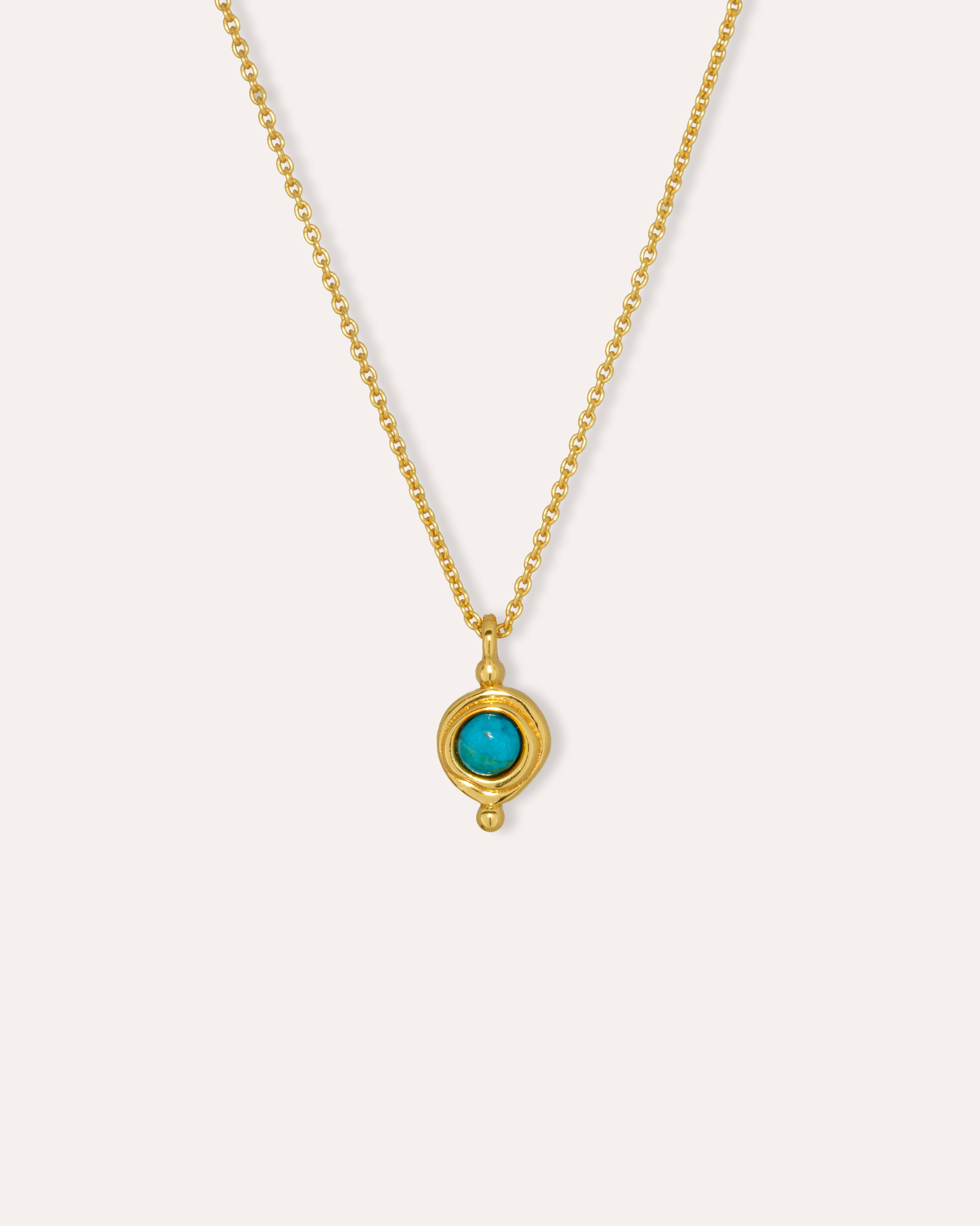 Birthstone pendant necklaces for women by ottomanhands - 18ct gold plated 14 December Birthstone Pendant Necklace