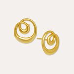 Dalia Twist Gold Stud Earrings | Ottoman Hands Jewellery