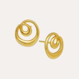 Dalia Twist Gold Stud Earrings | Ottoman Hands Jewellery