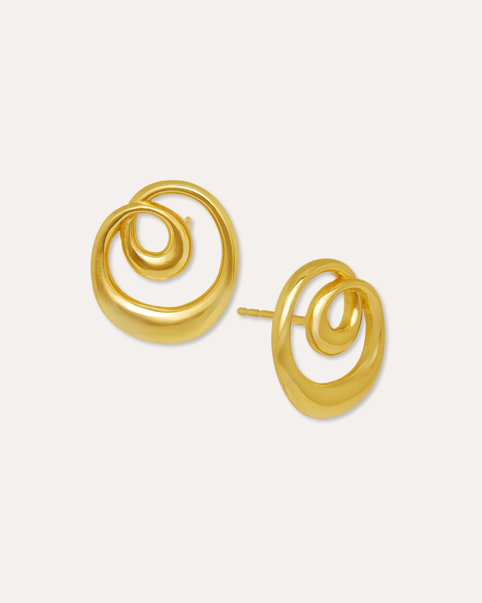 Dalia Twist Gold Stud Earrings | Ottoman Hands Jewellery