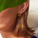 Dalia Twist Gold Stud Earrings | Ottoman Hands Jewellery