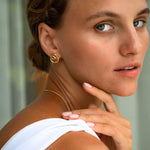 Dalia Twist Gold Stud Earrings | Ottoman Hands Jewellery