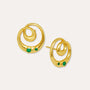 Dalia Twist Green Onyx Stud Earrings | Sustainable Jewellery by Ottoman Hands