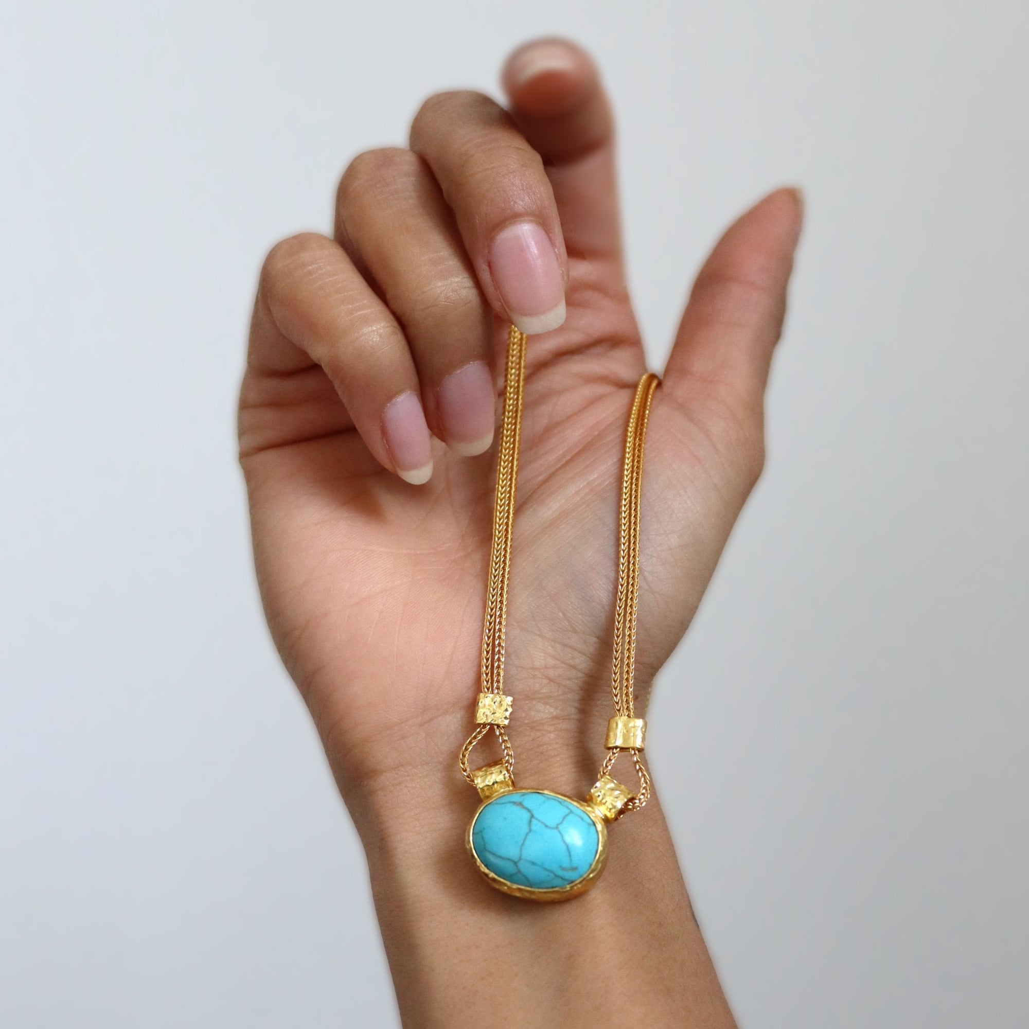 Daphne Turquoise Chain Necklace | Sustainable Jewellery by Ottoman Hands